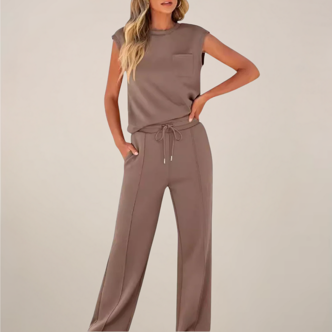Charlotte | Women’s Spring Drawstring Relaxed Pants Set