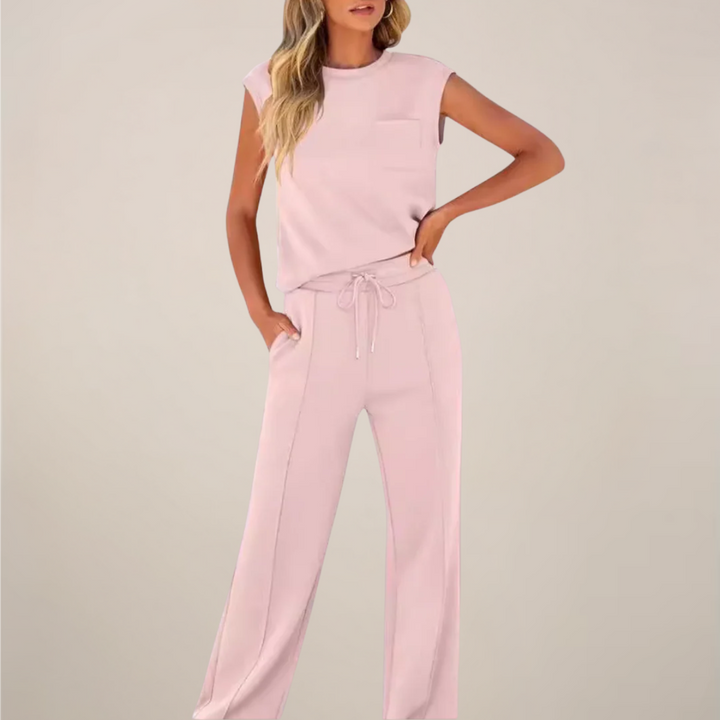Charlotte | Women’s Spring Drawstring Relaxed Pants Set