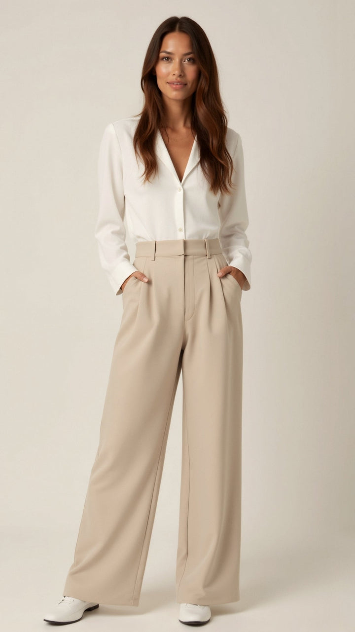 Jasmine | Women’s Spring High-Waist Wide-Leg Pants