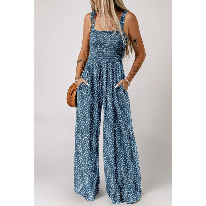 Florence | Women’s Elegant Spring Floral Wide-Leg Jumpsuit
