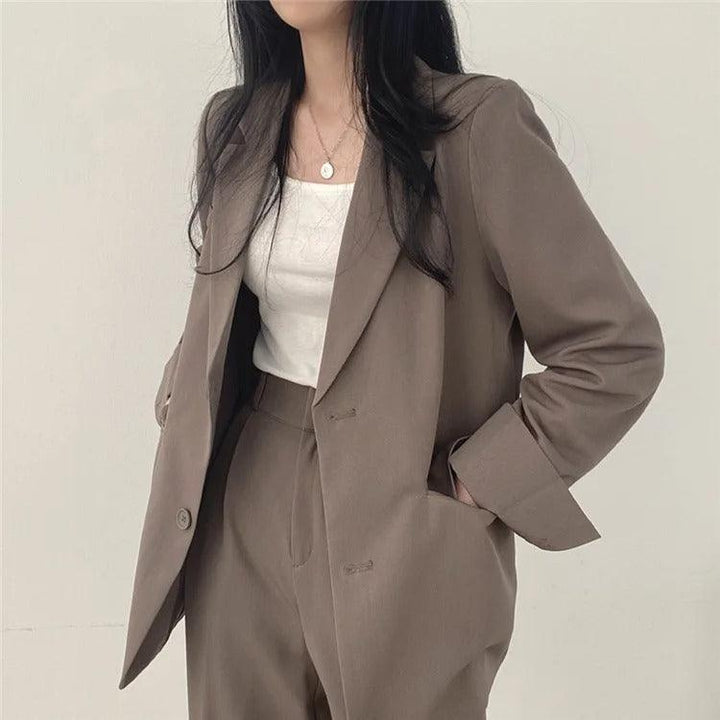 Hailey | Women’s Tailored Suit Set with Long Blazer