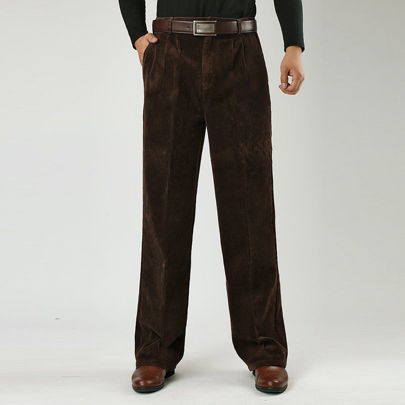 Brandon | Men's Casual High-Waist Pleated Pants