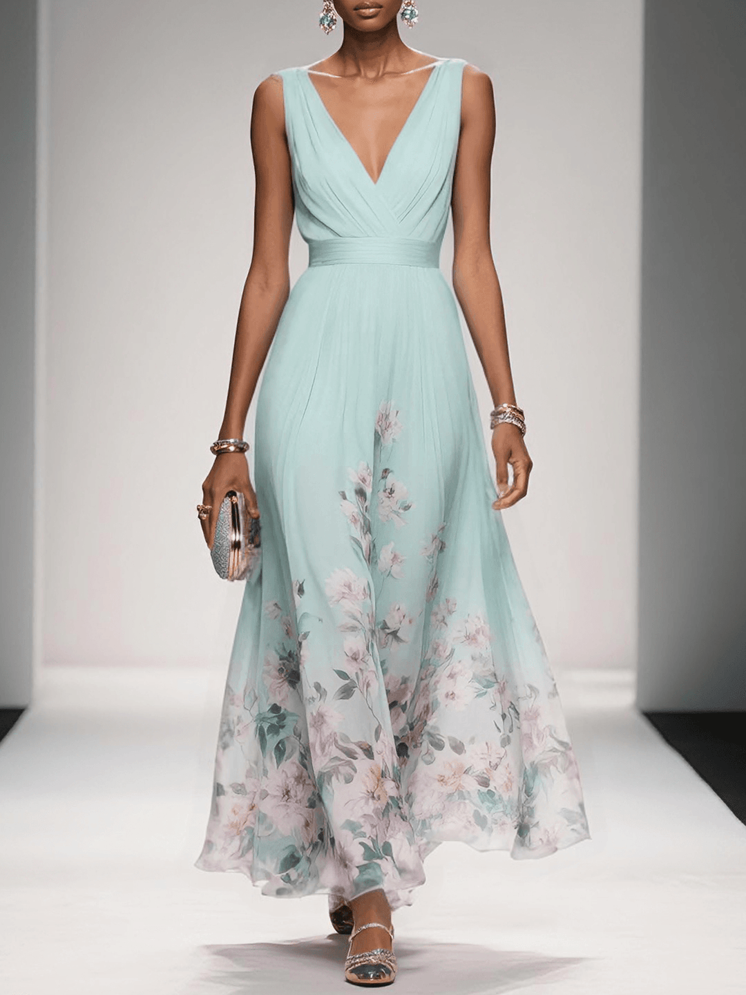 Fiona | Women Floral Print Wedding Guest Dress