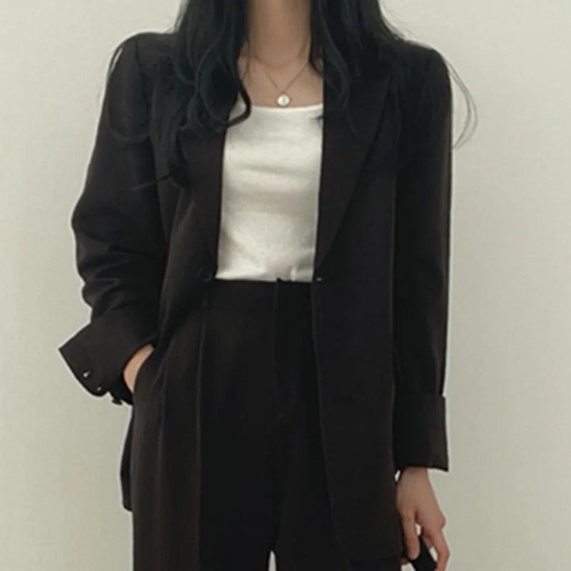 Hailey | Women’s Tailored Suit Set with Long Blazer