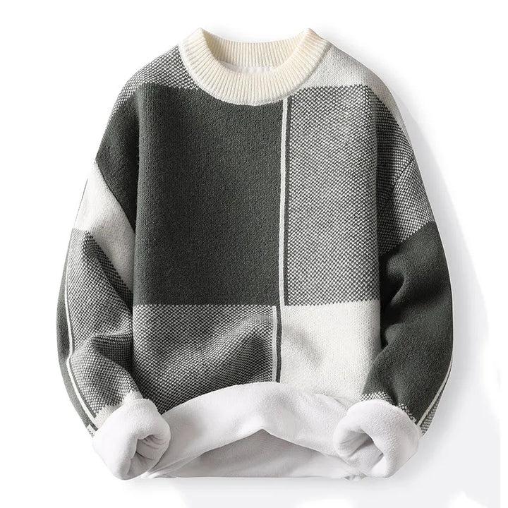 Pete | Men Spring Colorblock Crewneck Sweater