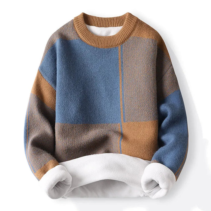 Pete | Men Spring Colorblock Crewneck Sweater