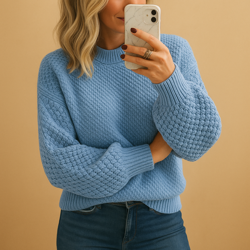 Nicole | Women’s Winter Cozy Textured Knit Sweater