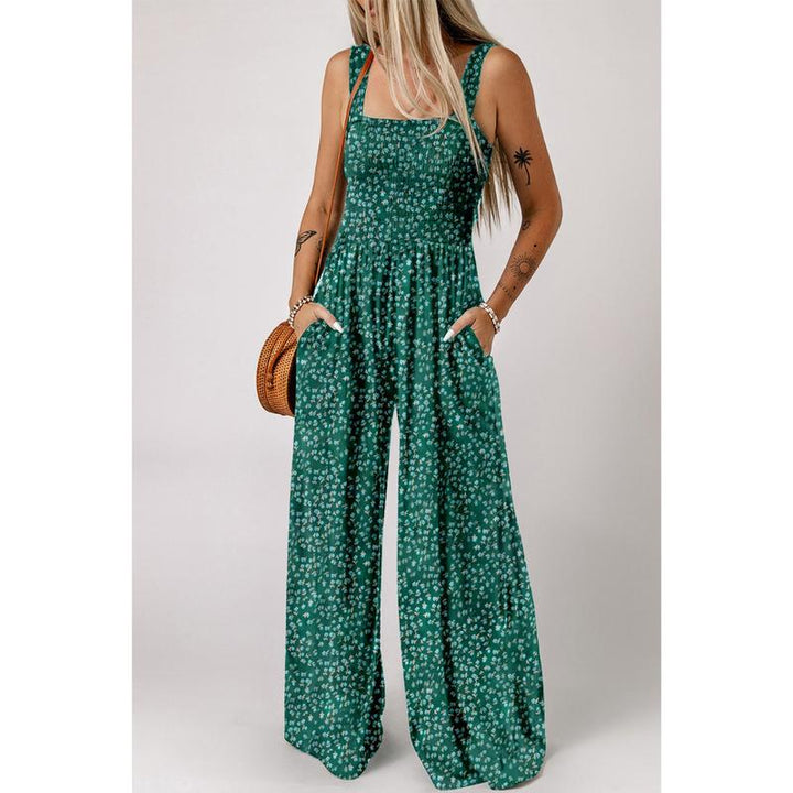 Florence | Women’s Elegant Spring Floral Wide-Leg Jumpsuit