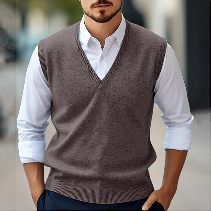 Adam | Men’s V-Neck Knitwear Office Wear Vest