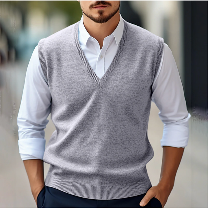 Adam | Men’s V-Neck Knitwear Office Wear Vest