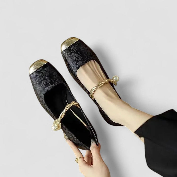 Ivy | Women Spring Pearl Strap Block Heels