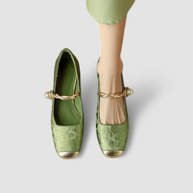 Ivy | Women Spring Pearl Strap Block Heels