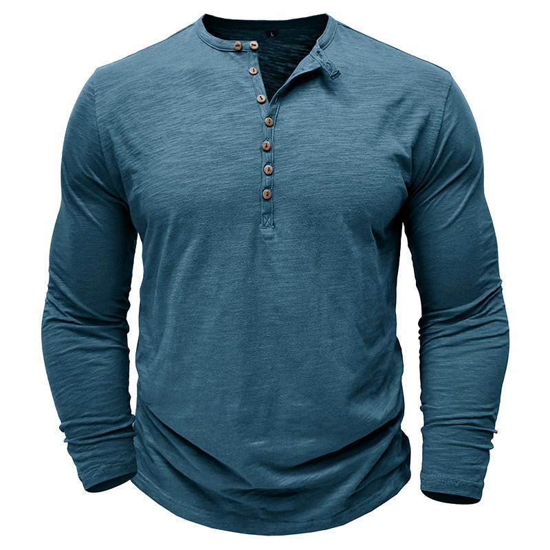 Justin | Men's Long-Sleeve Henley Shirt