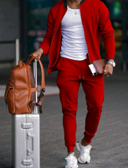Evan | Men’s Casual Travel Tracksuit with Zipper Jacket