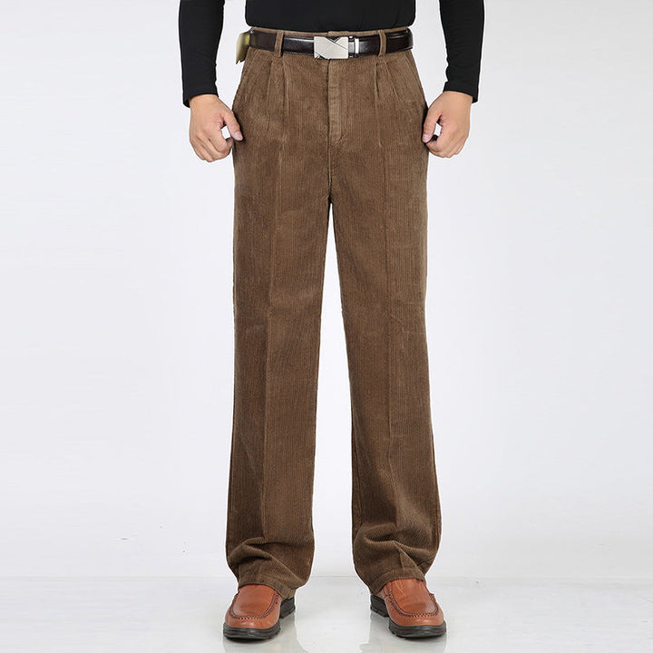 Brandon | Men's Casual High-Waist Pleated Pants