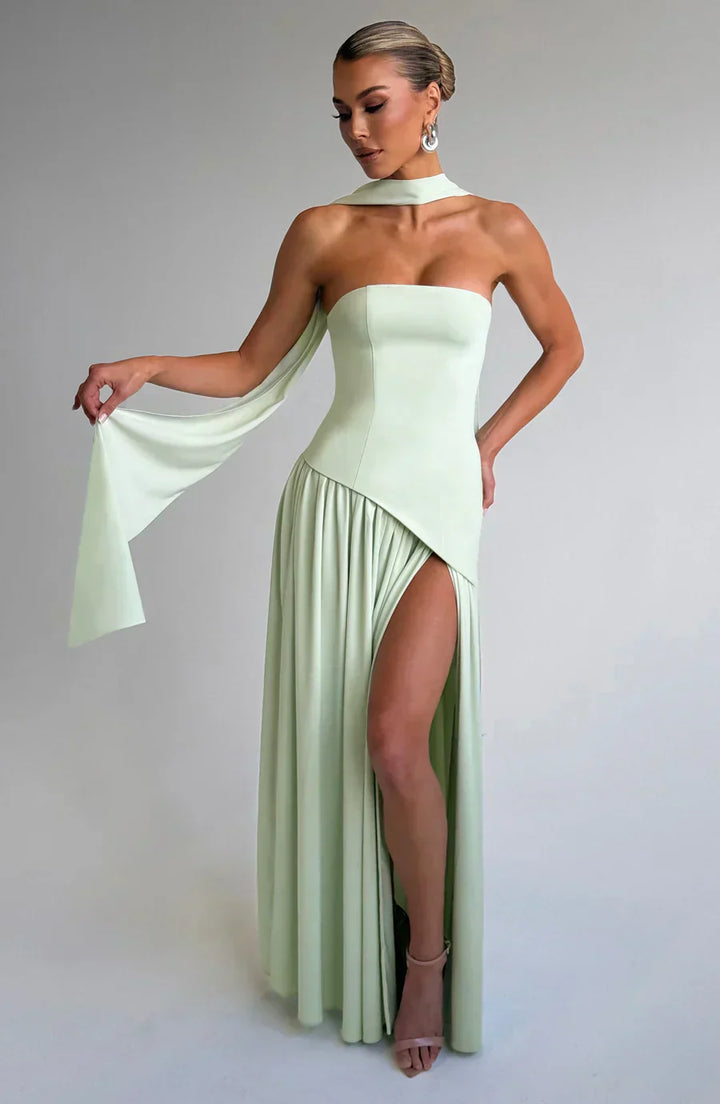 Fiona | Women Wedding Guest Asymmetric Maxi Dress