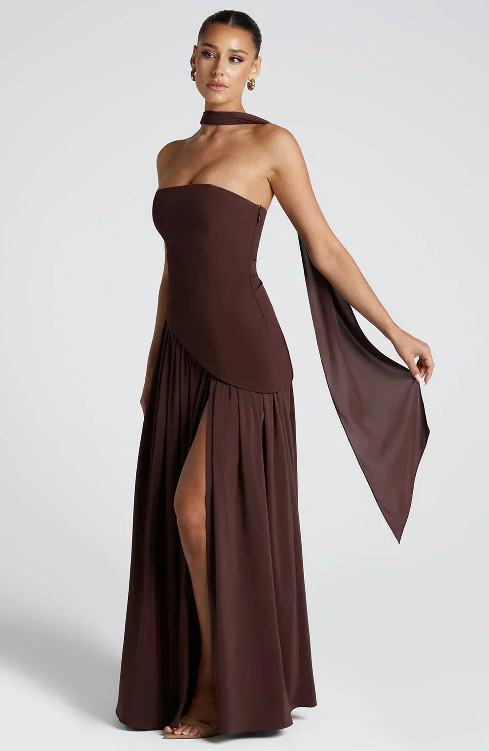 Fiona | Women Wedding Guest Asymmetric Maxi Dress