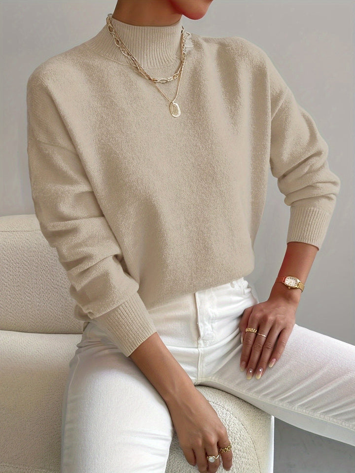 Emma | Women’s Spring Comfortable Mock Neck Sweater