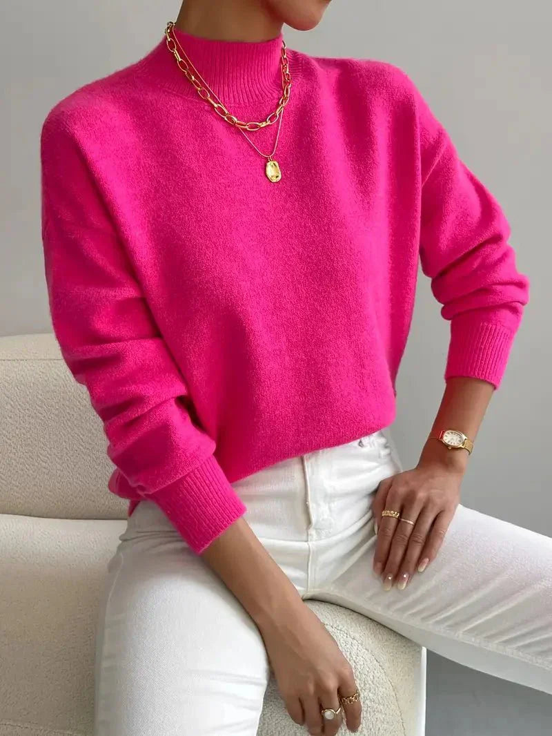 Emma | Women’s Spring Comfortable Mock Neck Sweater