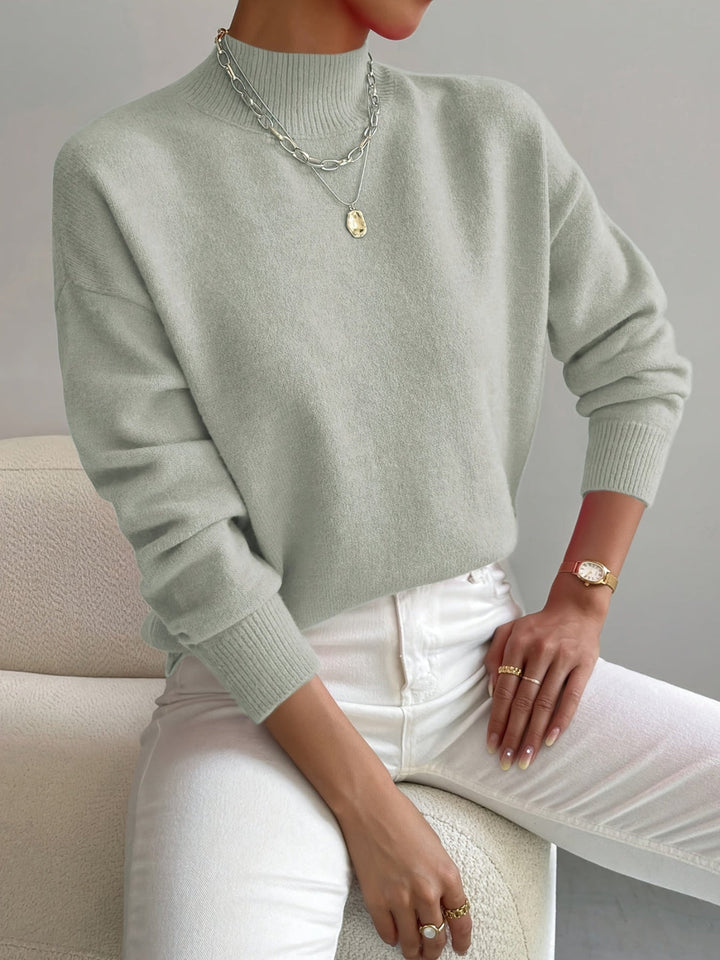 Emma | Women’s Spring Comfortable Mock Neck Sweater