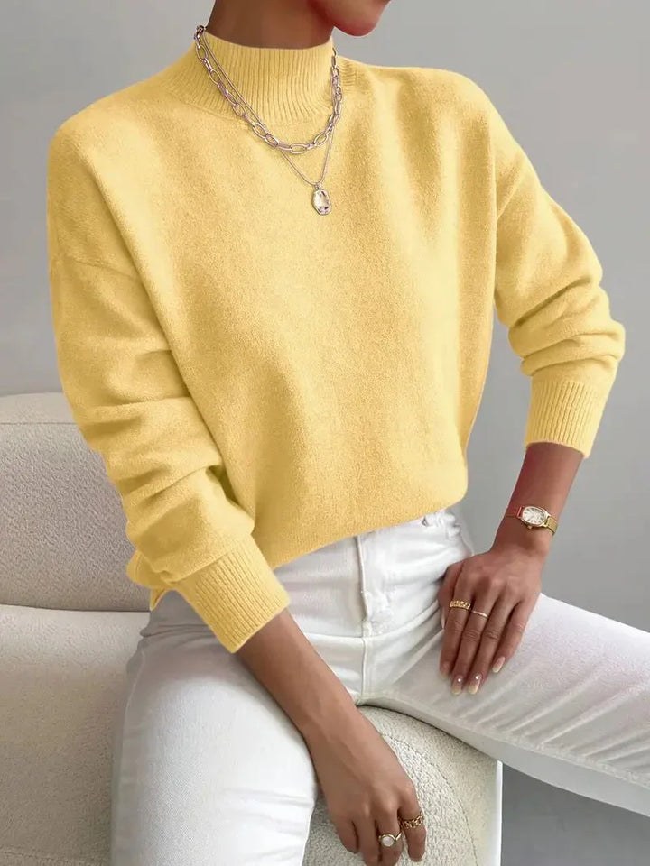 Emma | Women’s Spring Comfortable Mock Neck Sweater
