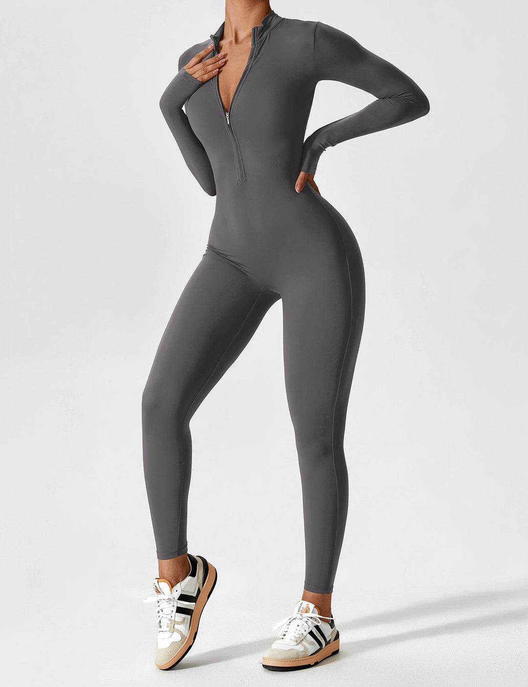 Julia | Women’s Spring Stretch Zip Up Jumpsuit