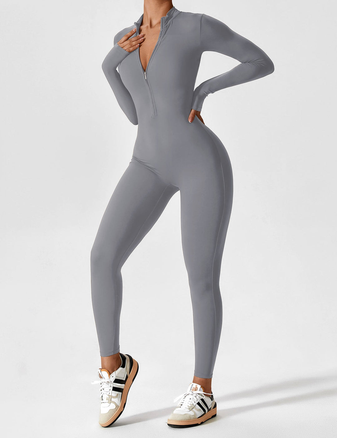 Julia | Women’s Spring Stretch Zip Up Jumpsuit